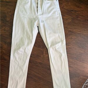 Agolde White High-Waisted Jeans